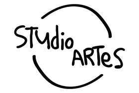 Black and White Logo for Studio Artes