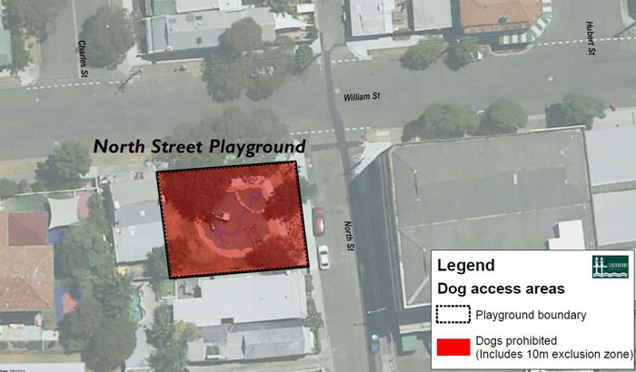 North street dogs map