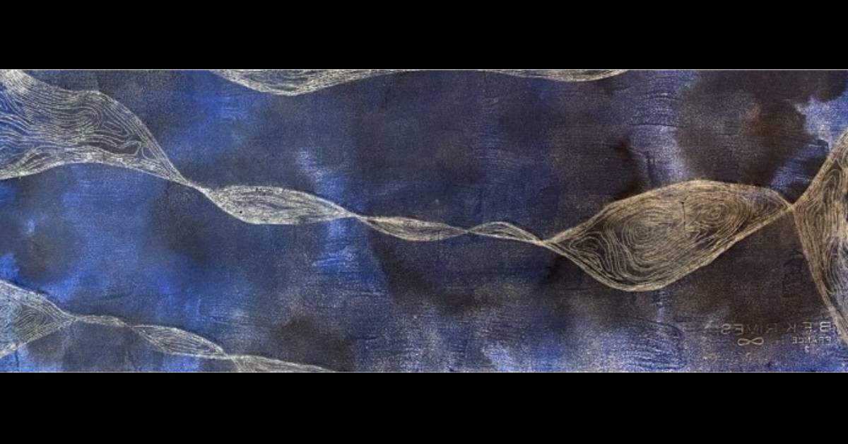 Nicola Dunbar Contours blue and silver 1200