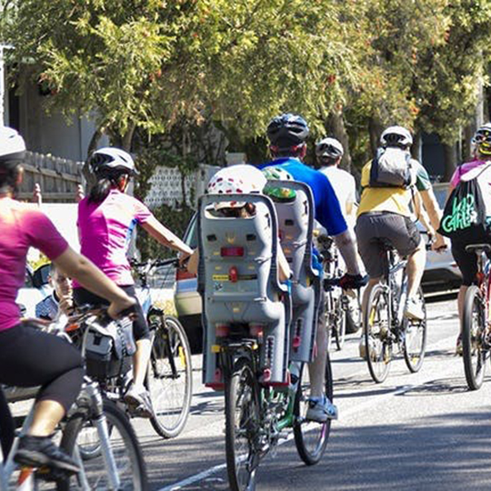 People on bikes