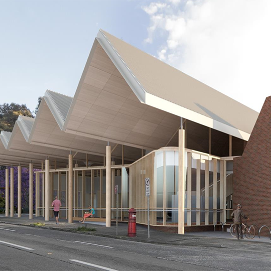 New Marrickville library - Artist sketch of front 