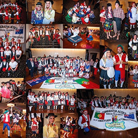 a collage of portuguese dancers