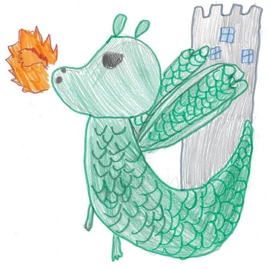 Drawing of a dragon