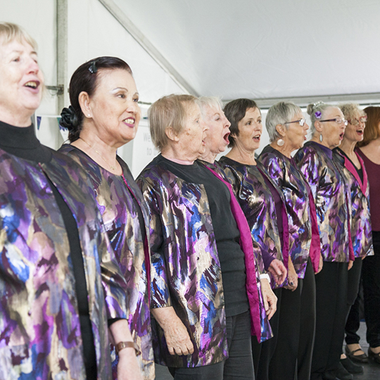 Singers at the 2017 IWC International Women's Day event - Photo by Meredith Schofield