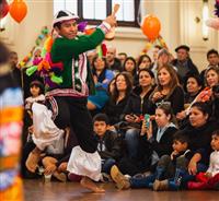 Dancing man at Peruvian Event OM 2016