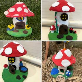 Air dry clay fairy garden