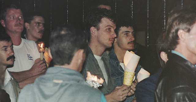 Candlelight Vigil 1985 photo Robert French