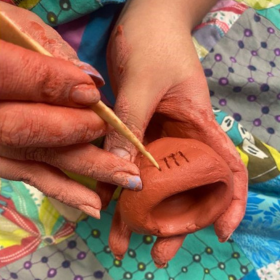 Clay pinch pots