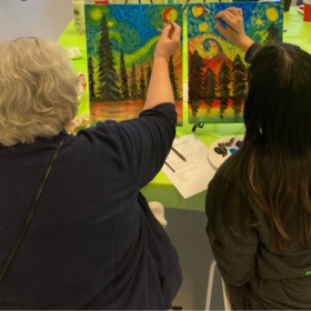 Connection through creativity painting workshops
