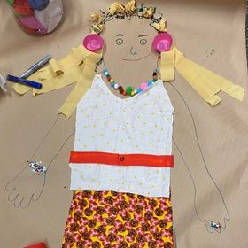 Life sized self portrait collage