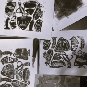 Lino printing