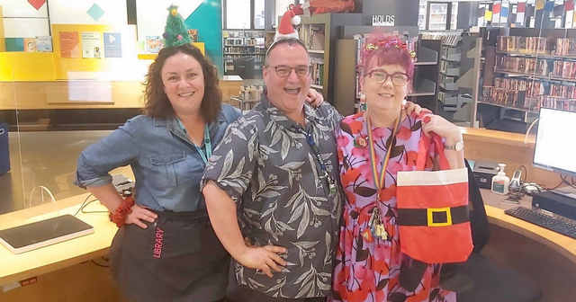 Melissa Michael and Lisa at Ashfield Library
