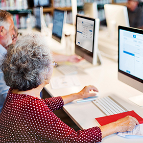 Seniors in computer class