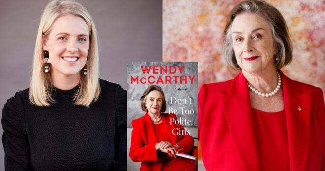 Wendy McCarthy and Georgie Dent