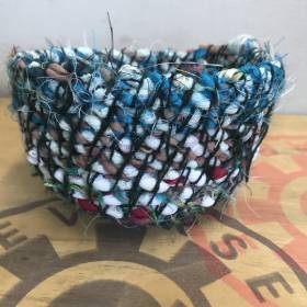 Blue woven basket