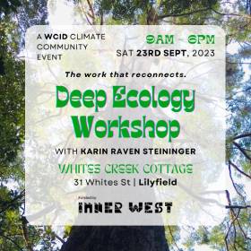 tile with information on Deep Ecology workshop event