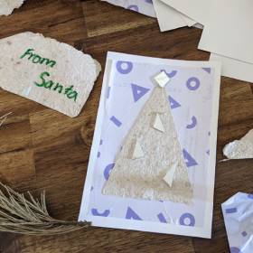 Recycled paper card and gift tag