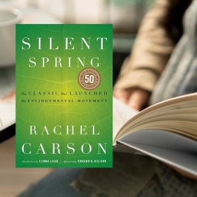 Image containing book cover and person reading book