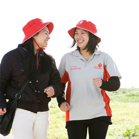 ladies walking 