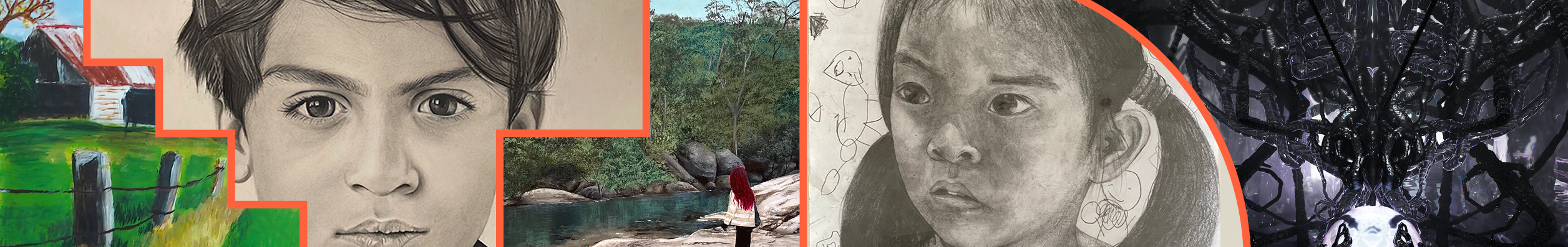 Image of a selection of Young Creatives artwork