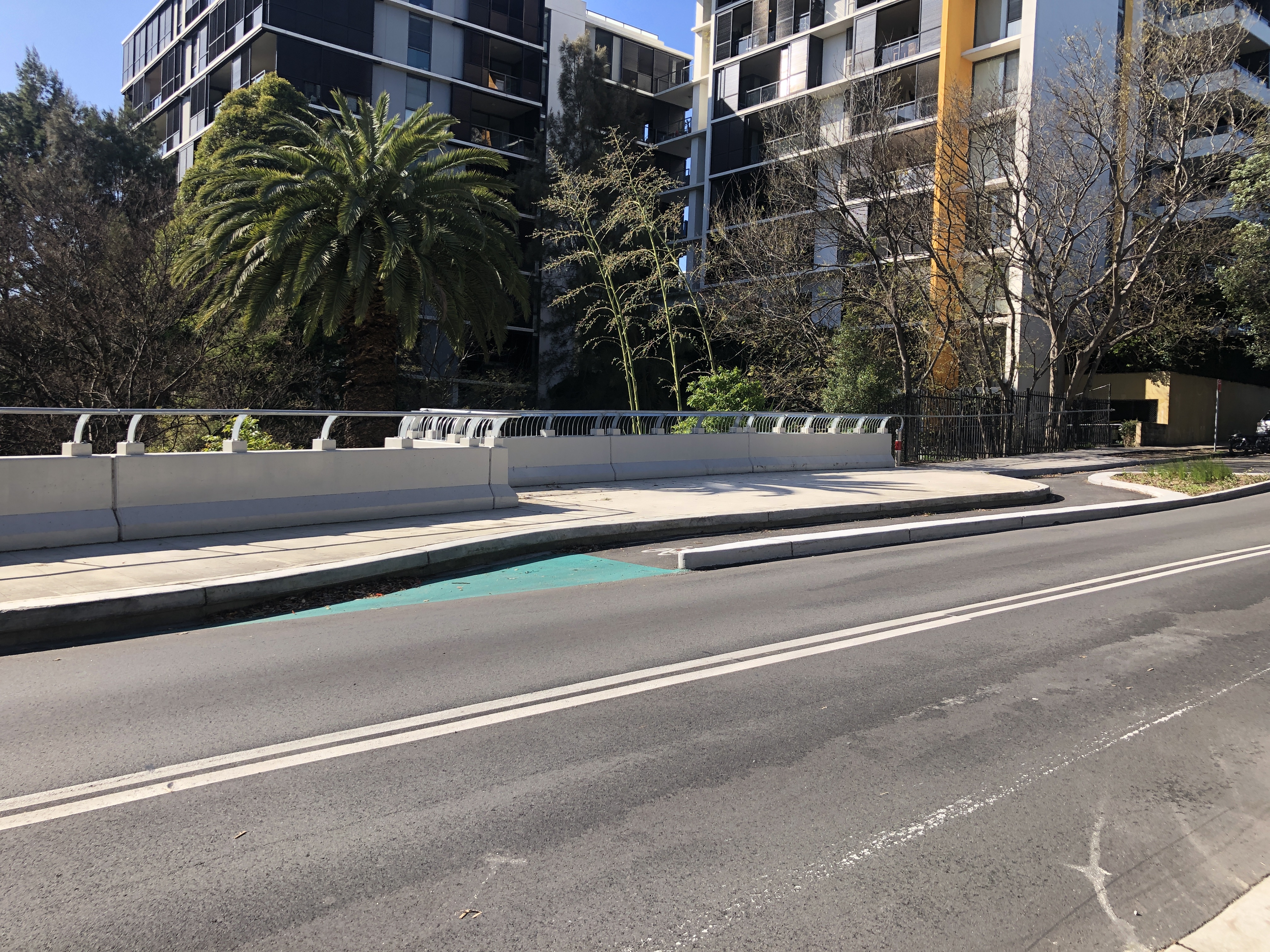 Booth Street Bridge - Completion showing cycle path