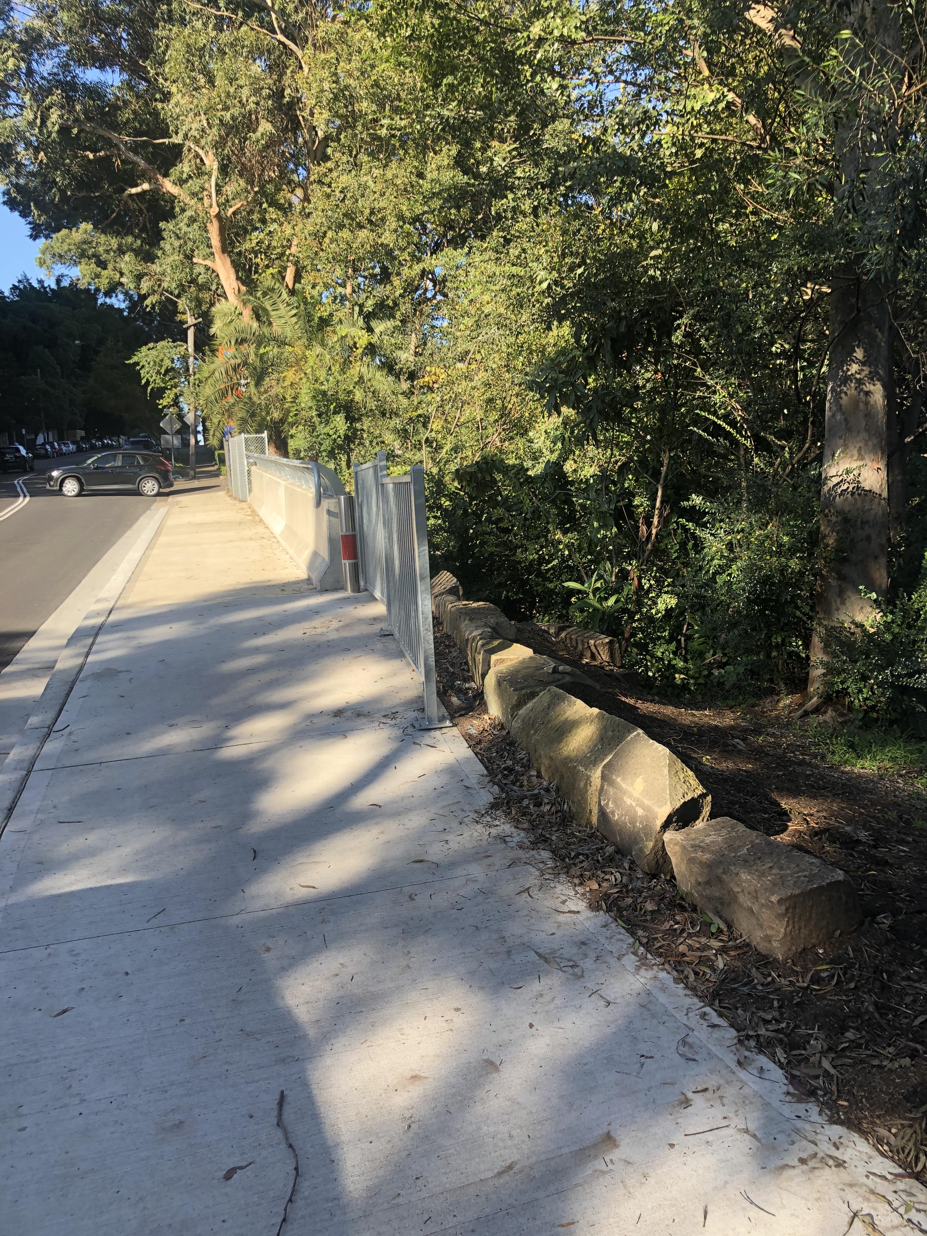 Booth street Bridge - showing footpath looking West