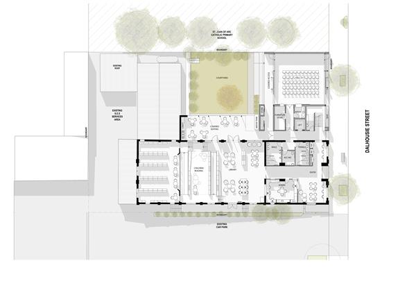 Proposed ground floor plan of Haberfield Centre and Library