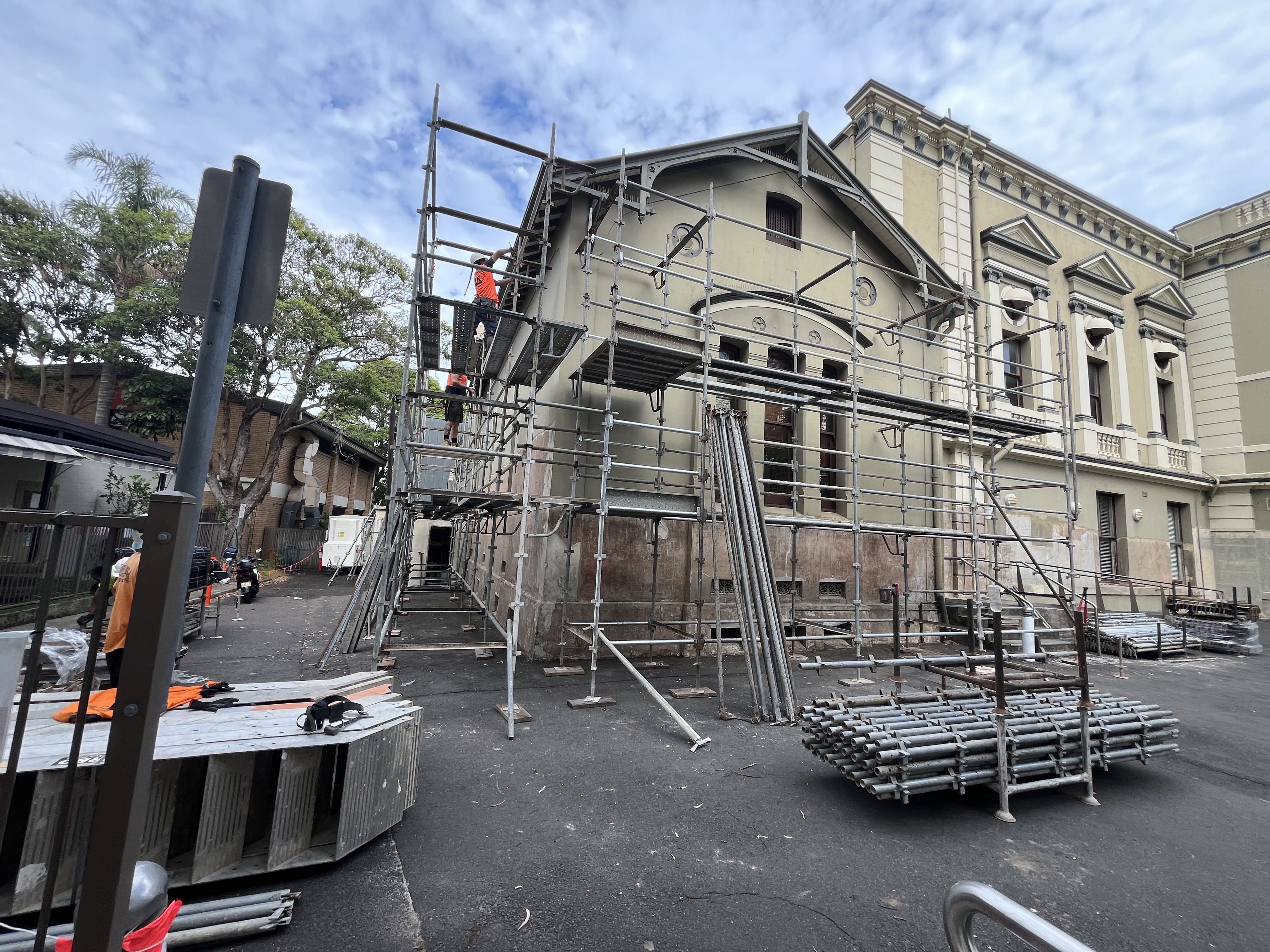 Balmain Town Hall works in progress 1