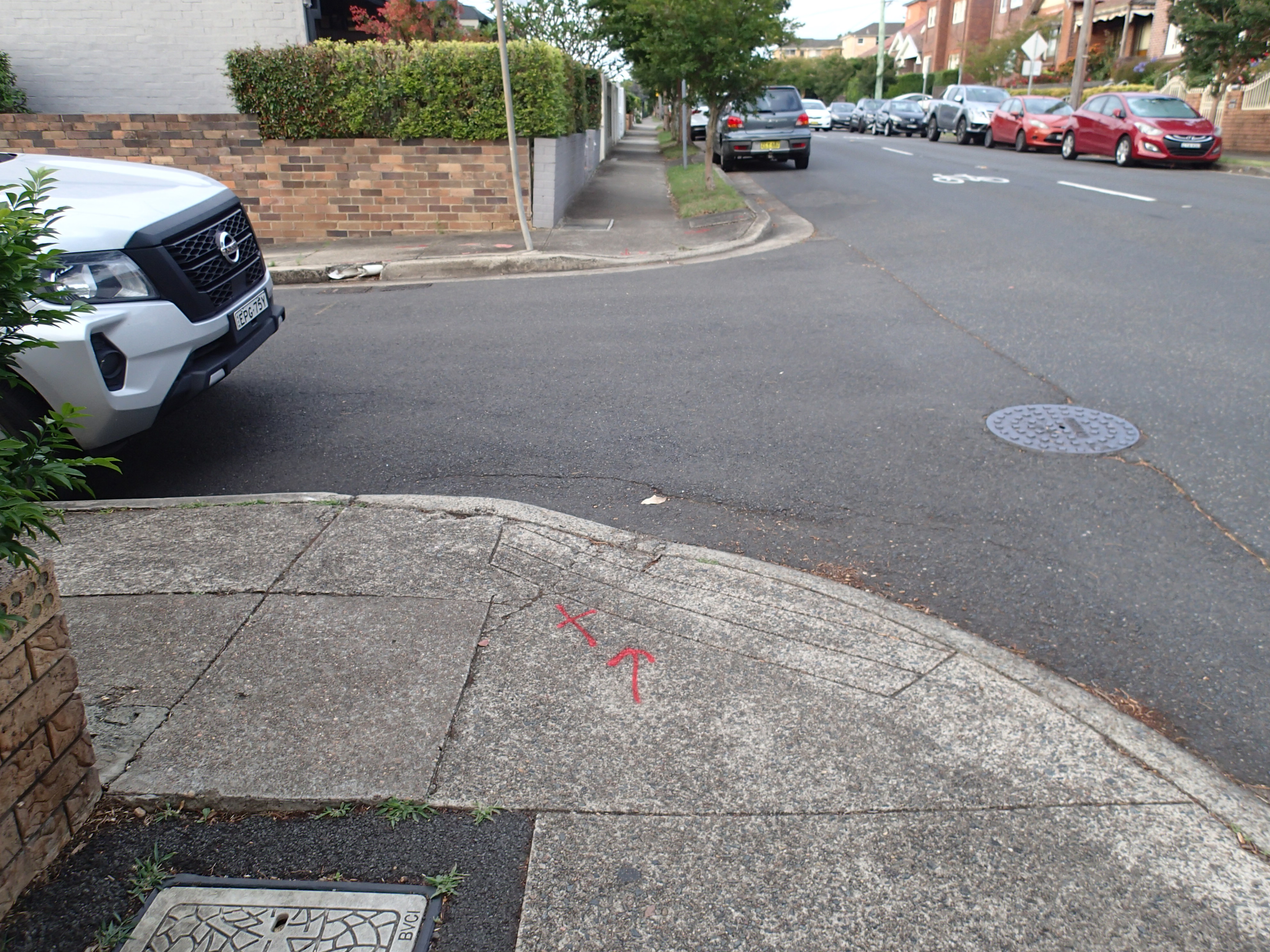 Kerb Ramp Hunt St Ashfield-before construction