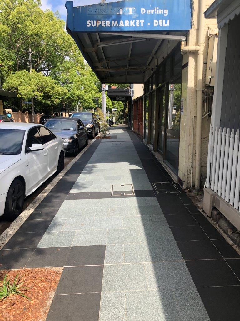 Balmain East - Looking West - Darling Street   showing new pavement