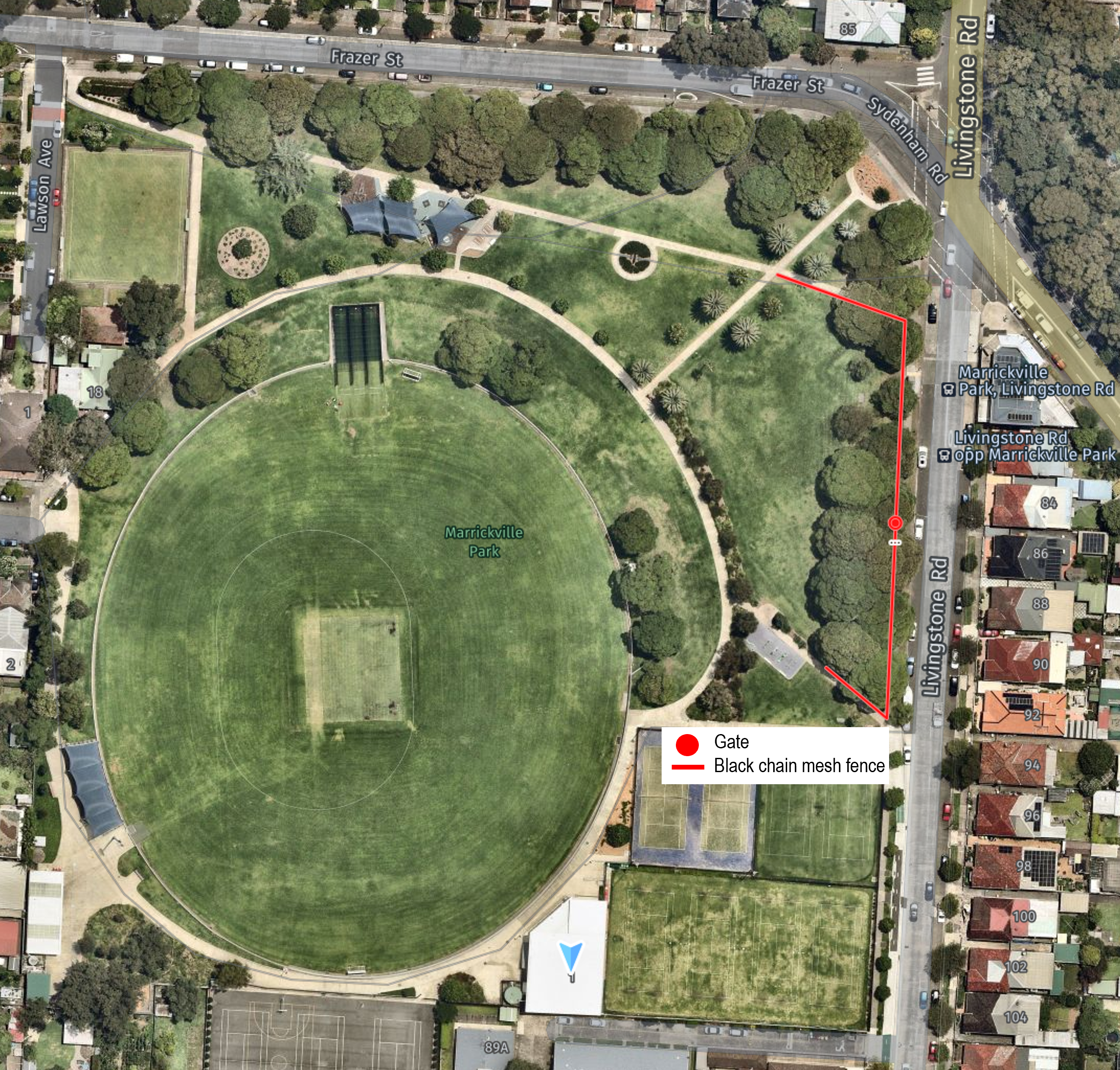 Marrickville Park dog fencing image