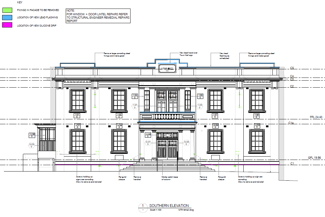 Marrickville Town Hall Architectural Drawing