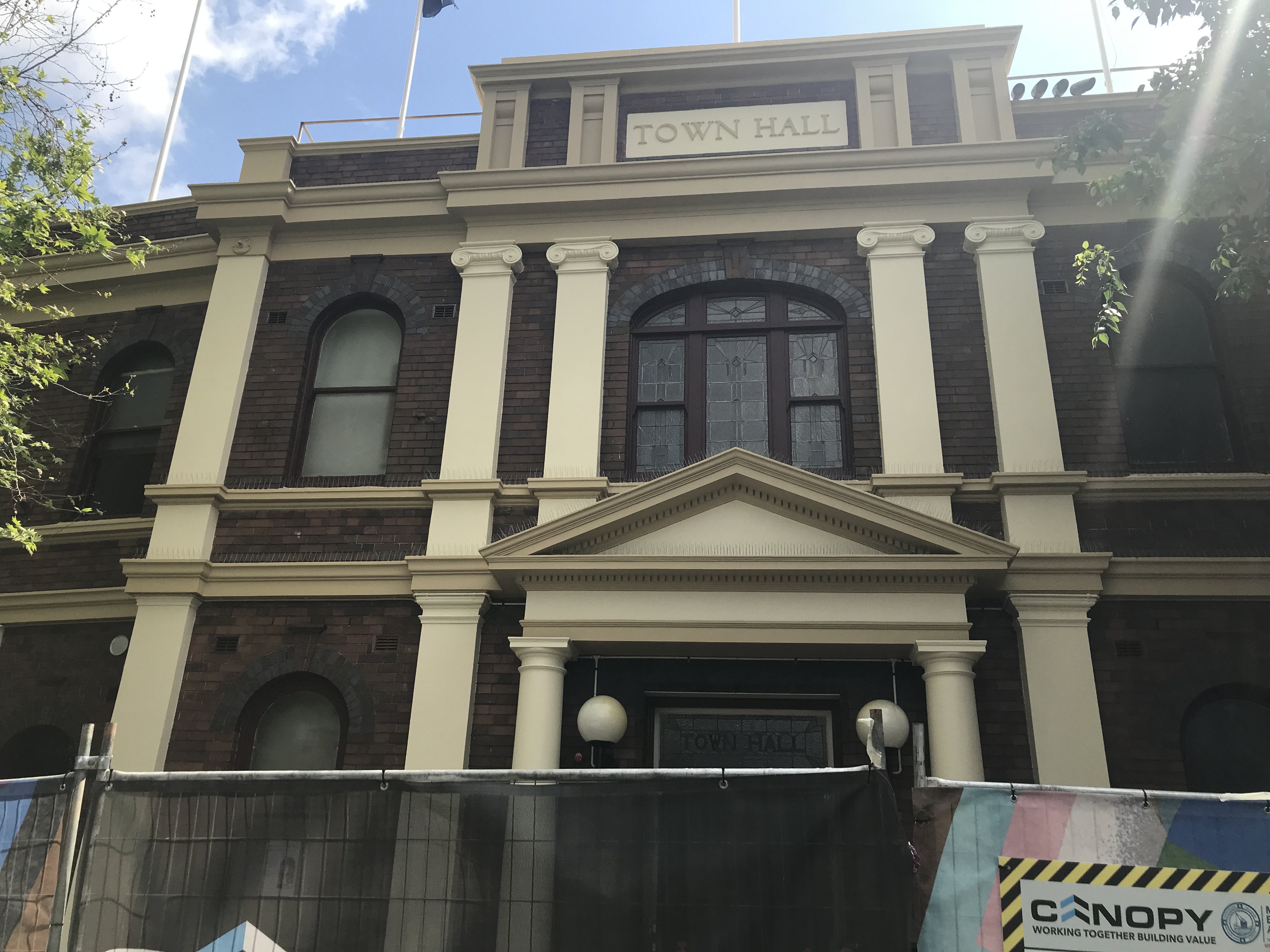 Newtown town hall external works photo 2