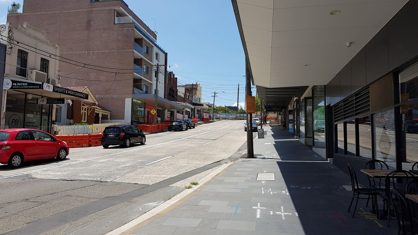 Streetscape improvement works in progress