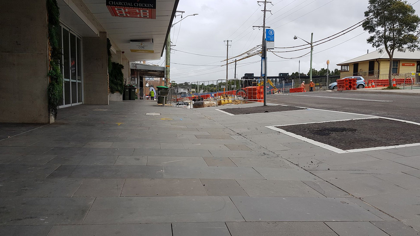 Streetscape improvement works in progress