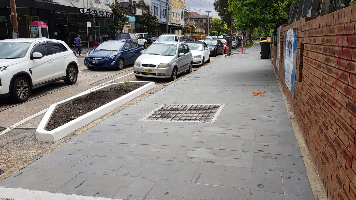 Streetscape improvement works in progress