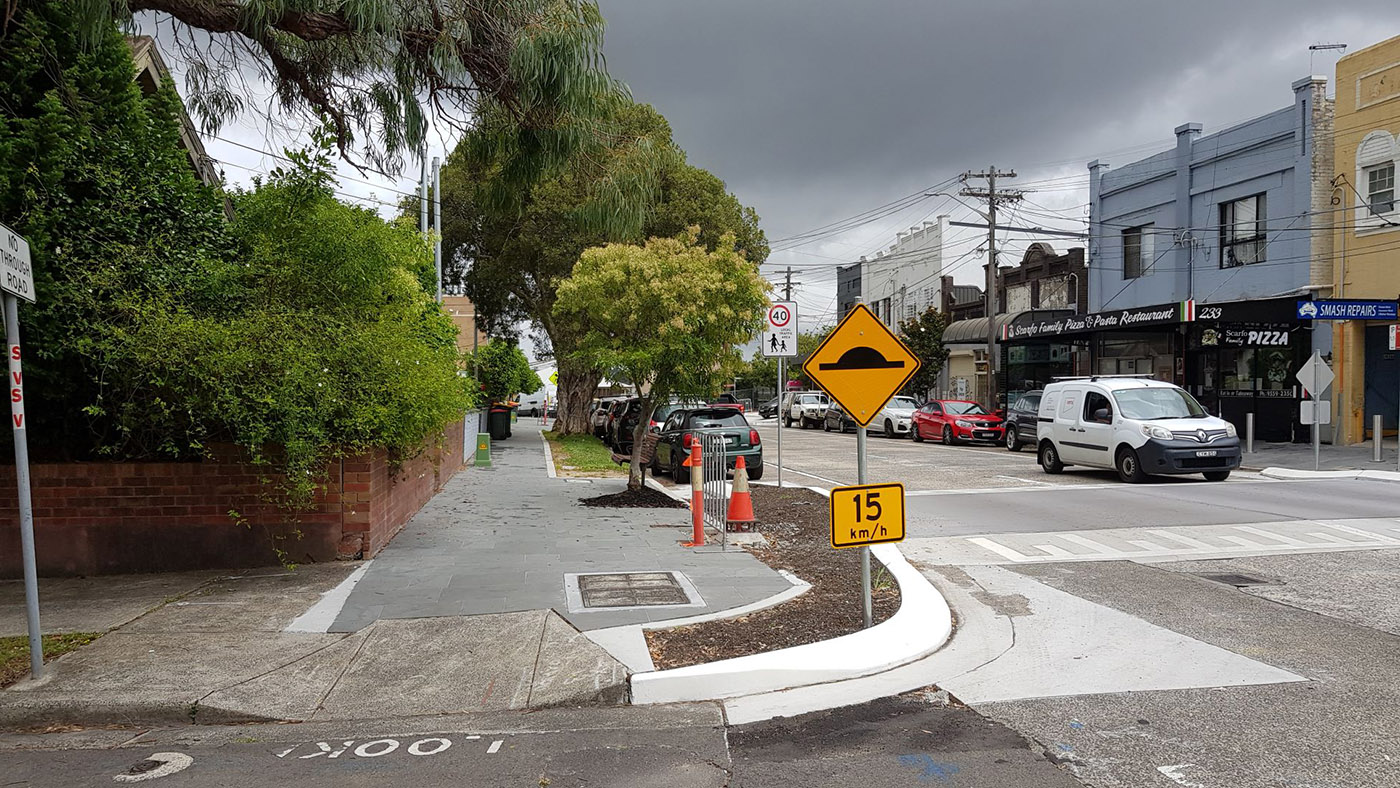 Streetscape improvement works in progress