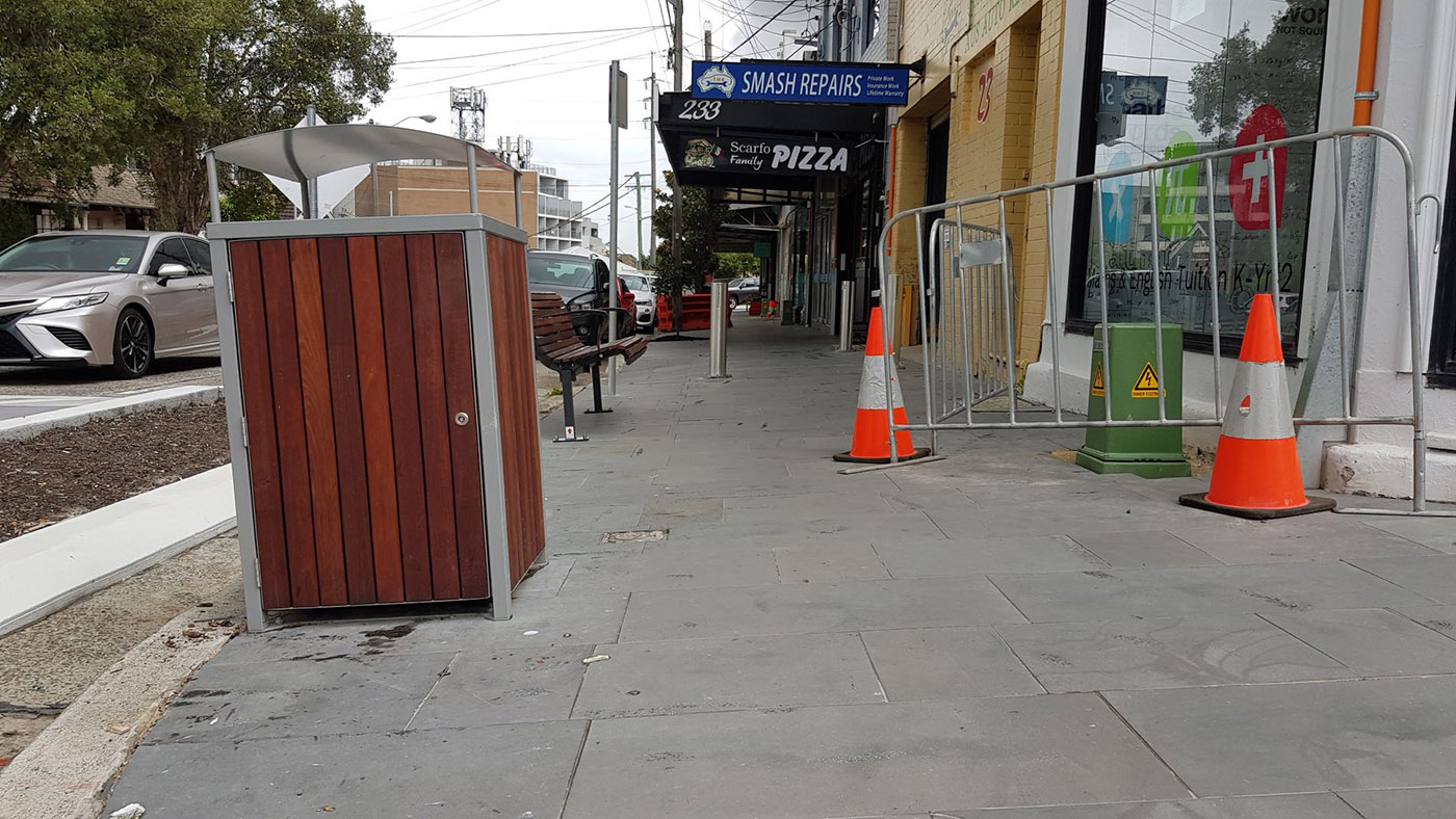 Streetscape improvement works in progress