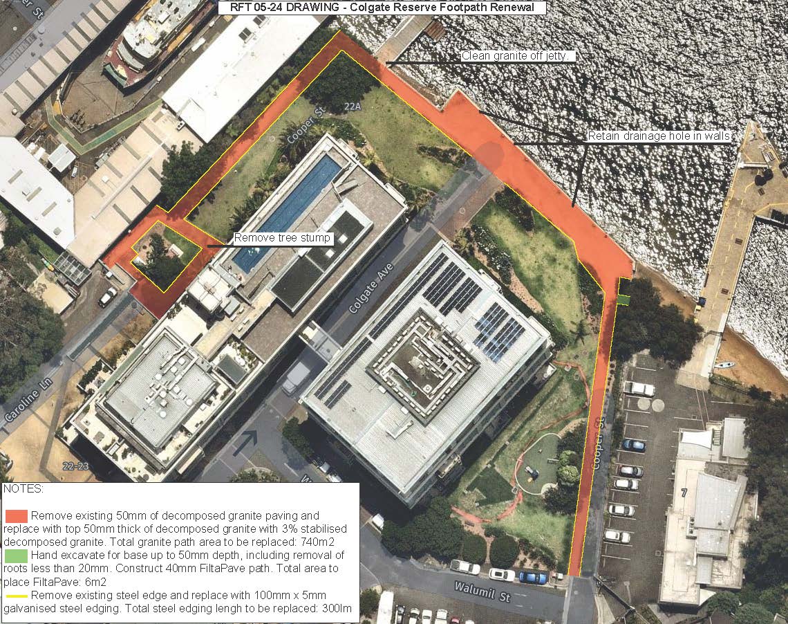 RFQ 05-24 Drawing 1 - Colgate Reserve Footpath Renewal