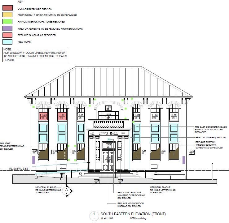 St Peters Town Hall Architectural Drawing