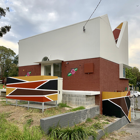 Steel Park Community Room - Front and side screens