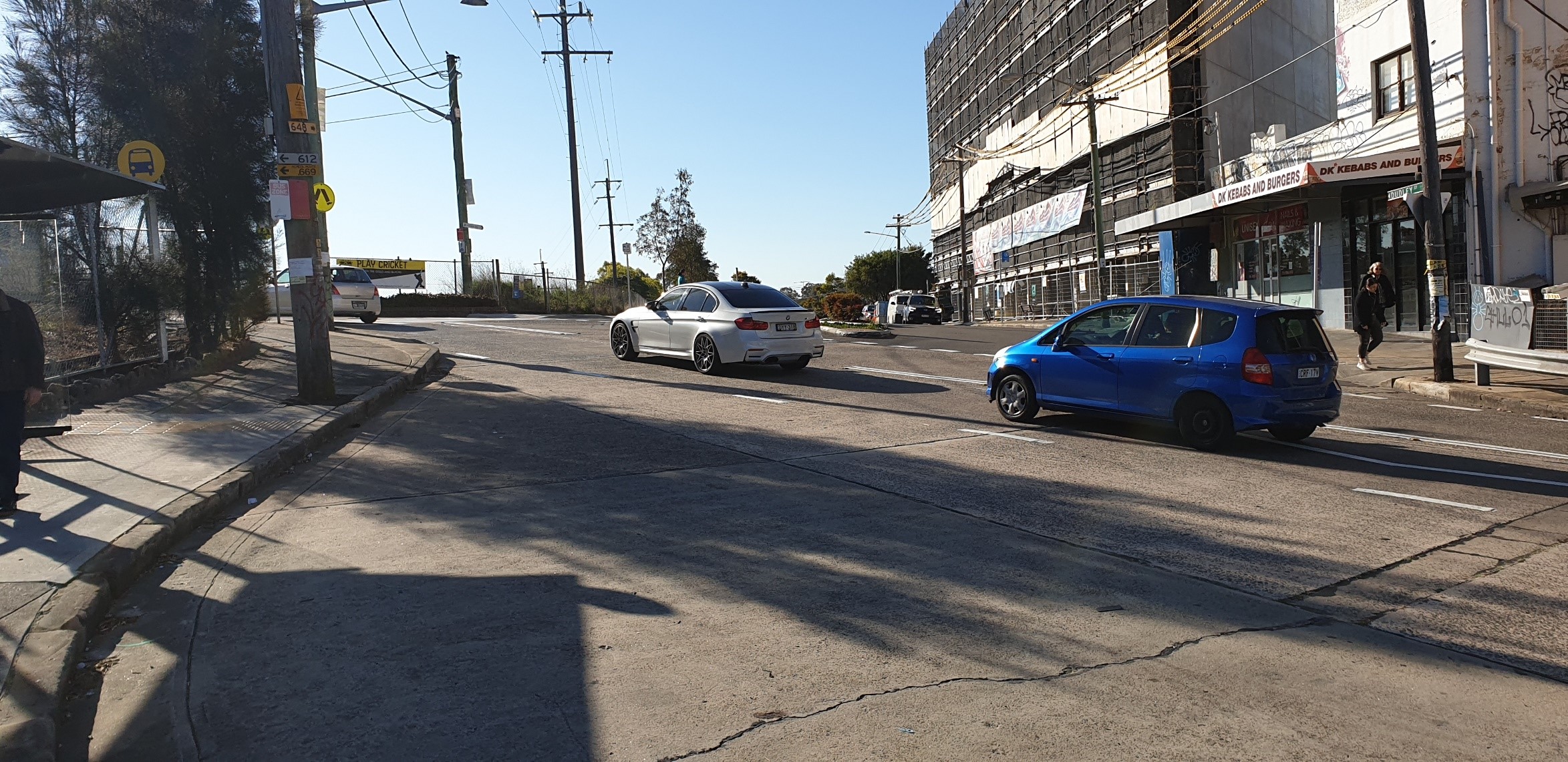 Wardell Road - going North near station and ped crossing