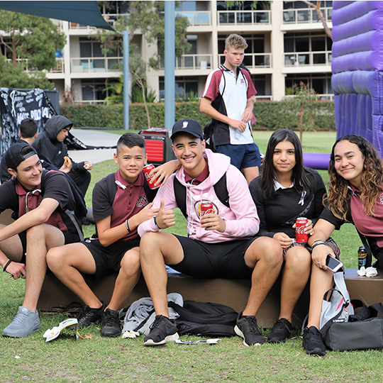 Young people at a White Ribbon event