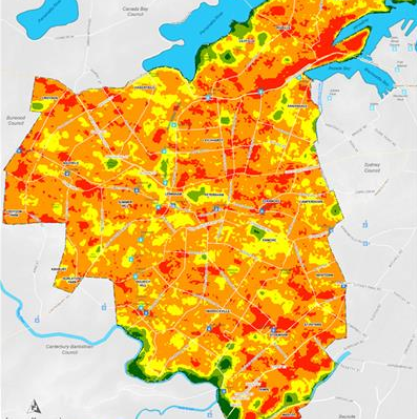 Image of Inner West heat map