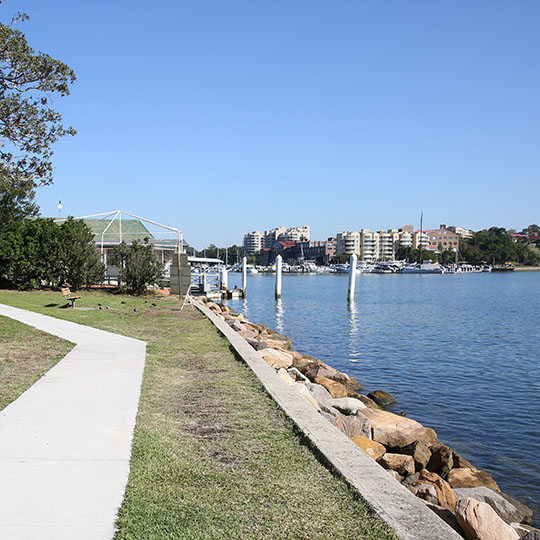 Ferry wharf at Paringa Reserve in Balmain