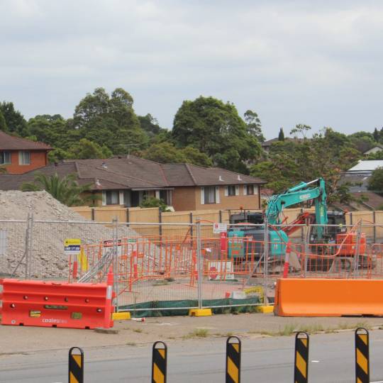 construction site of Westconnex at Ashfield