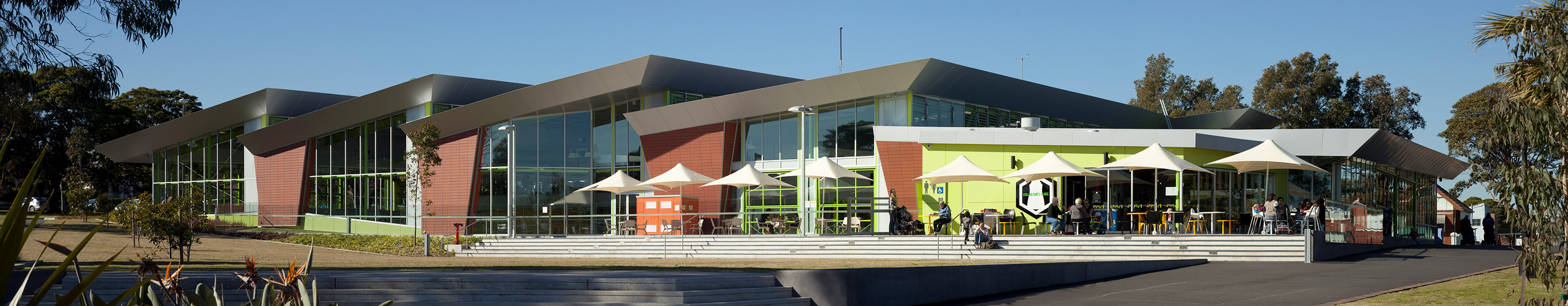 Exterior of the Annette Kellerman Aquatic Centre at Enmore Park