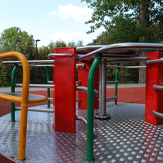 Steel Park inclusive playground play equipment