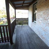 Balcony at the back of White's Creek Cottage