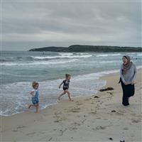 Family at the beach